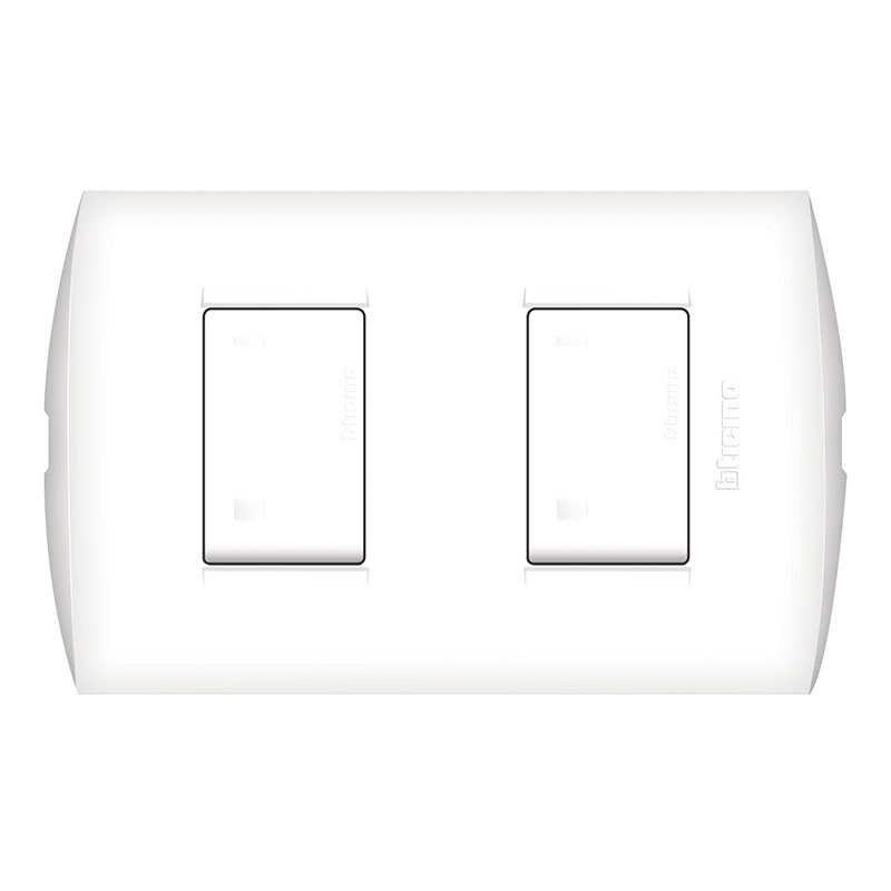 BTICINO Interruptor doble 3 vias 15AMP blanco