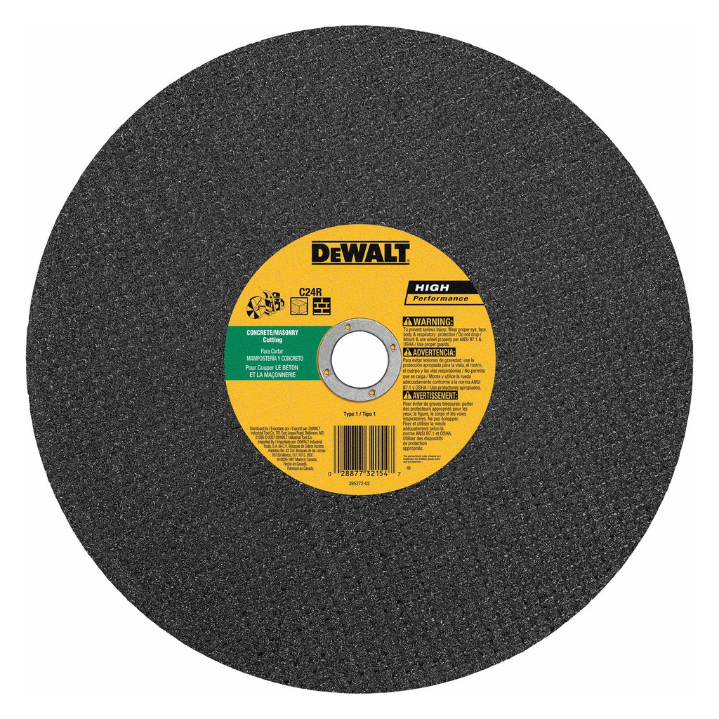 DEWALT Disco de corte para concreto de 4½"