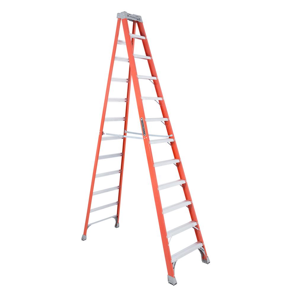 LOUISVILLE FS1512 Escalera de fibra de vidrio tipo "A" 12' 300lbs