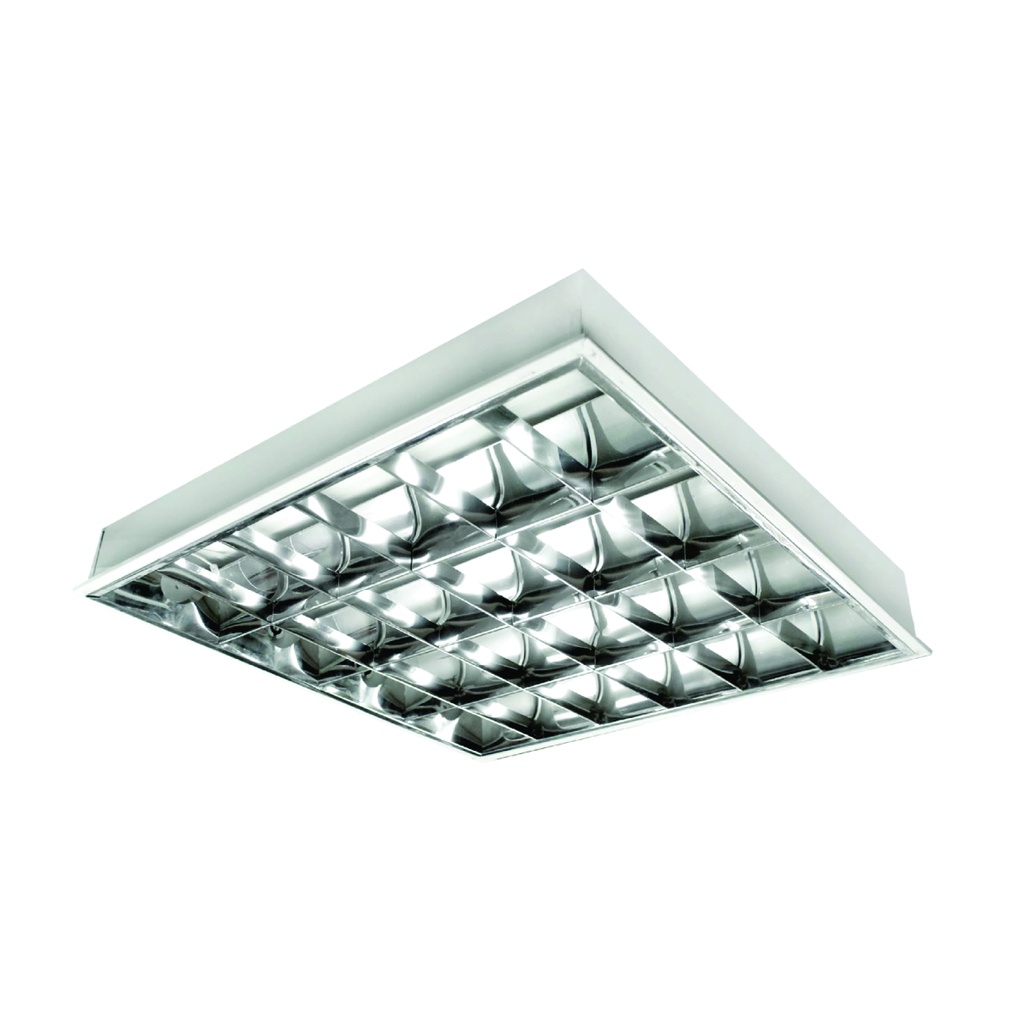 ILUKON Luminaria LED empotrada modelo PLUS Mirror 2'x2' para 3 tubos
