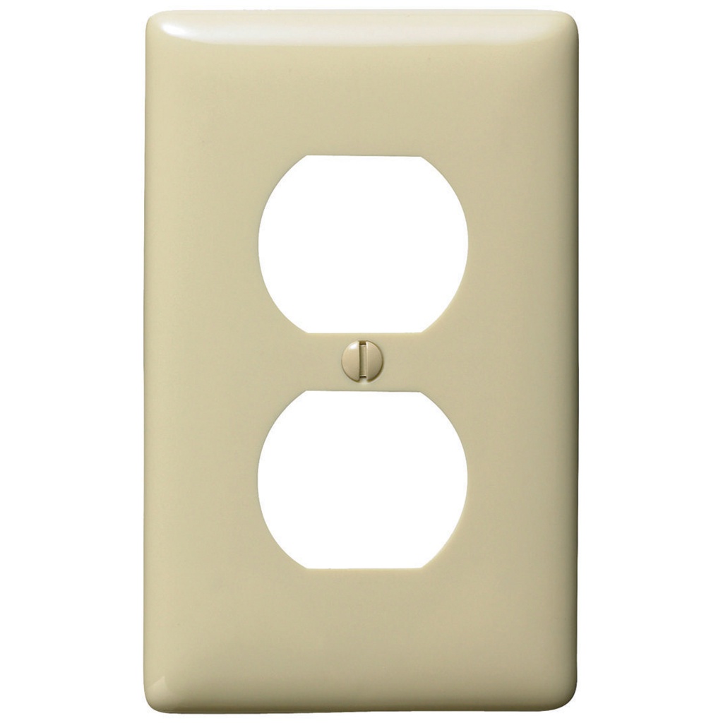 HUBBELL NP8I Placa para interruptor doble de 1/8", 1 gang, ivory
