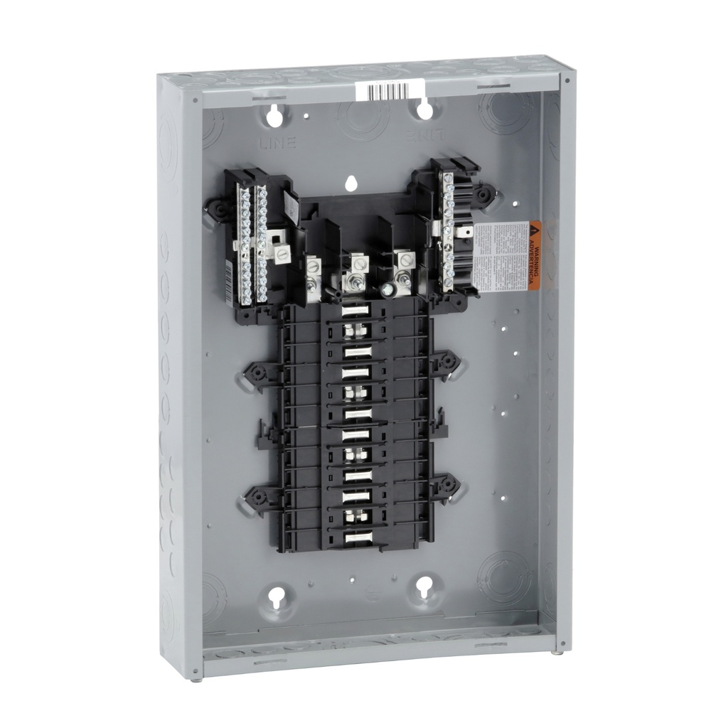 Centro de carga trifásico QO324L125G, 240V, 125A, 3PH, 24SP