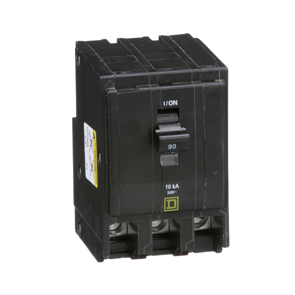 Breaker termomagnético de enchufar QO390, 3P, 90A, 120/240V, 10kA