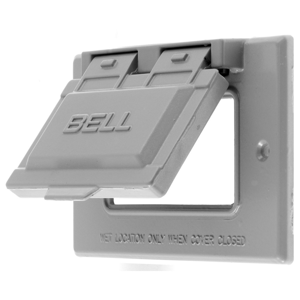 HUBBELL RW51020 Placa para intemperie sencilla, 1 gang, metálica
