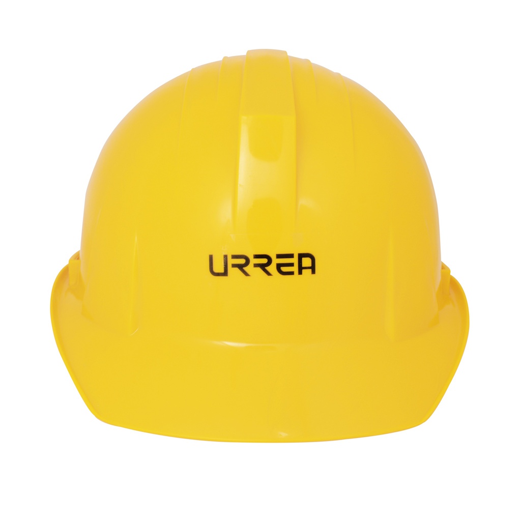 URREA Casco protector con ajuste de matraca amarillo