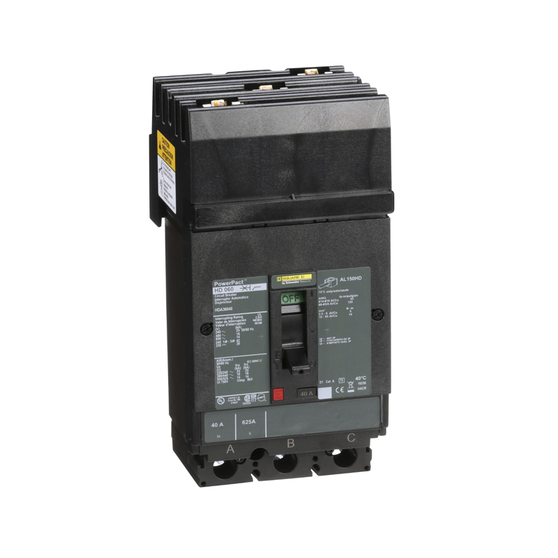 Breaker termomagnético I-Line HDA36040, 3P, 40A, 600V, 14kA