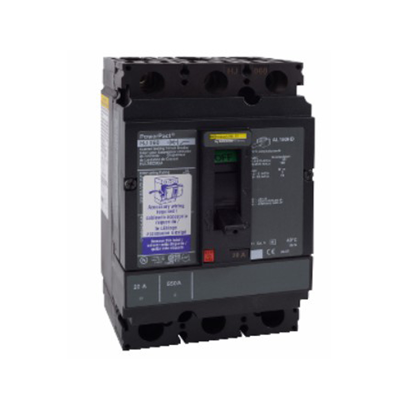 Breaker termomagnético industrial HJL36100AA, 3P, 100A, 600V, 25kA, incluye contactos auxiliares