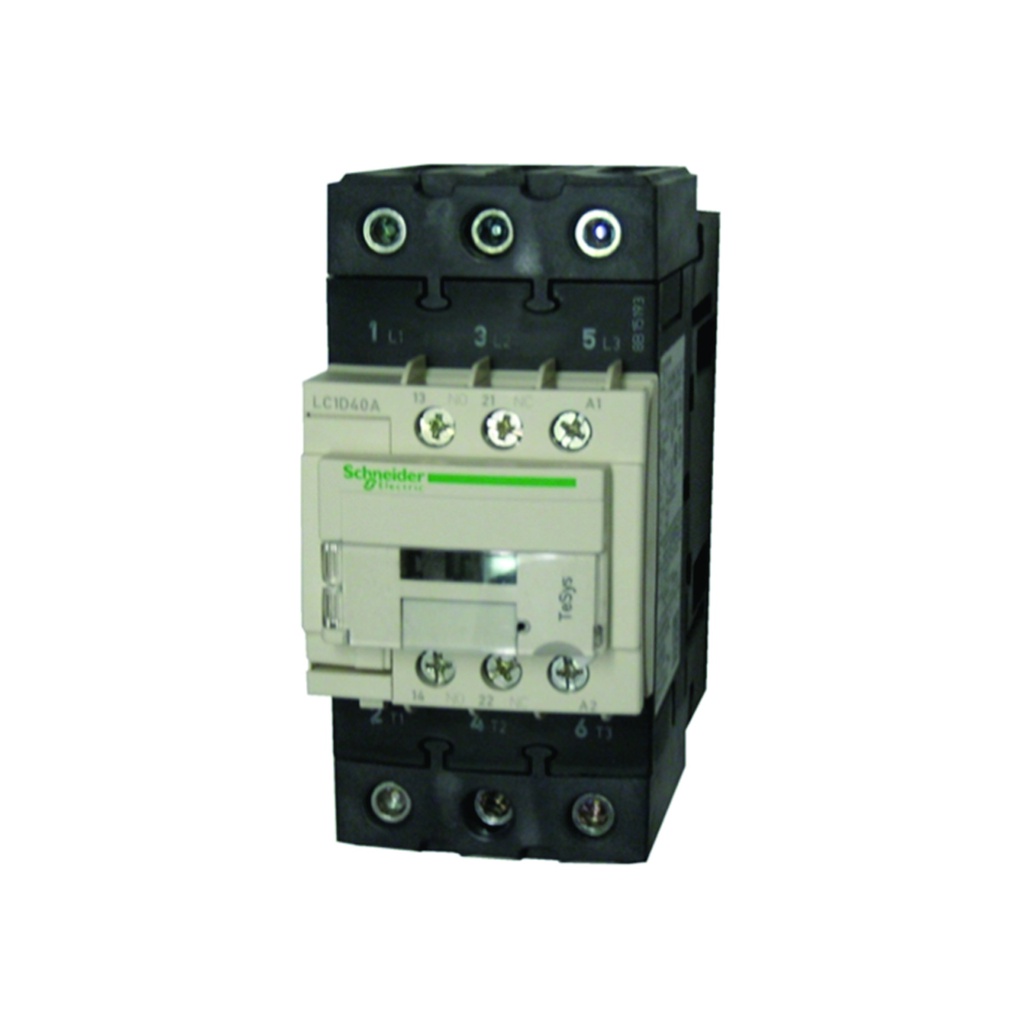 Contactor 40A, 3P, bobina de 480V AC, AC-3 <=400V, 60HZ, 1NA+1NC, TeSys D