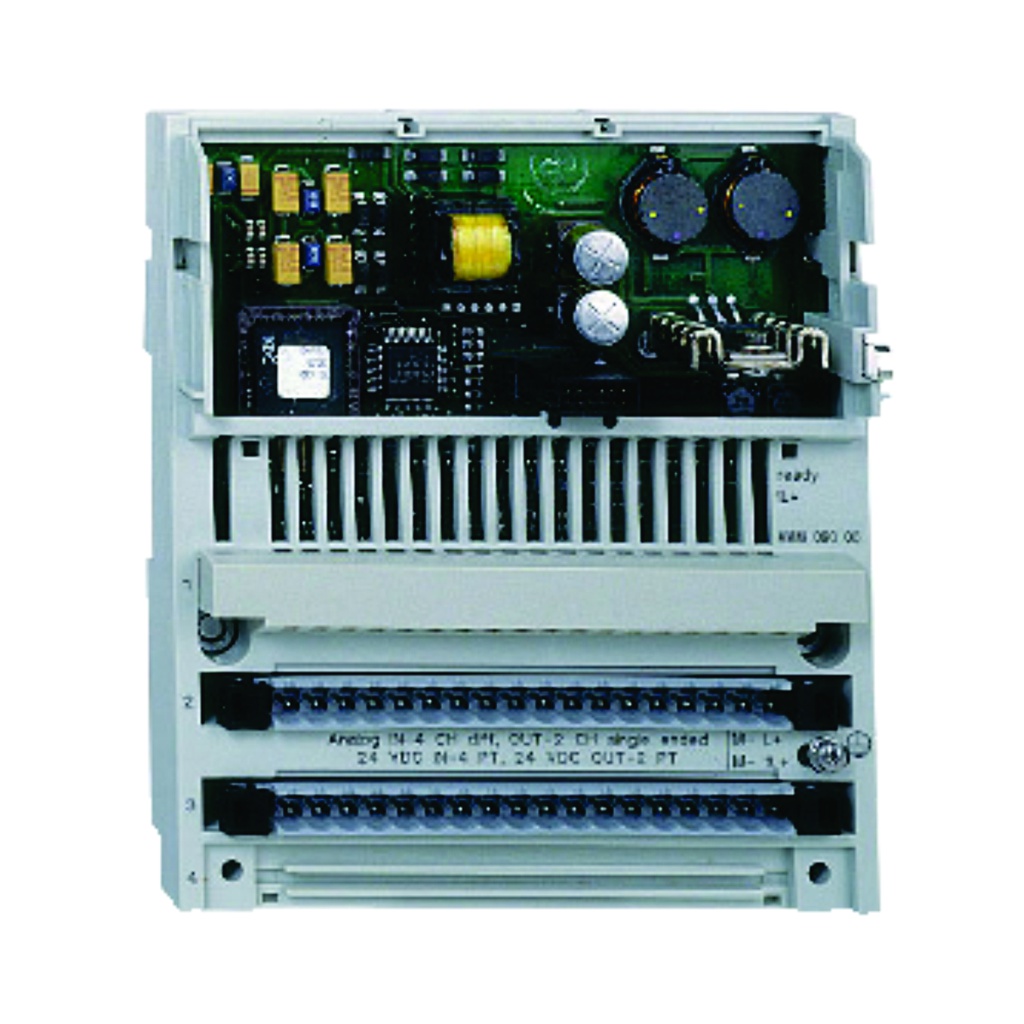 Base E/S discreta y analógica para plataforma de automatización Modicon Momentum distribuidas, 4 E/2 S discretas, 4 E/2S analógicas, 24V DC