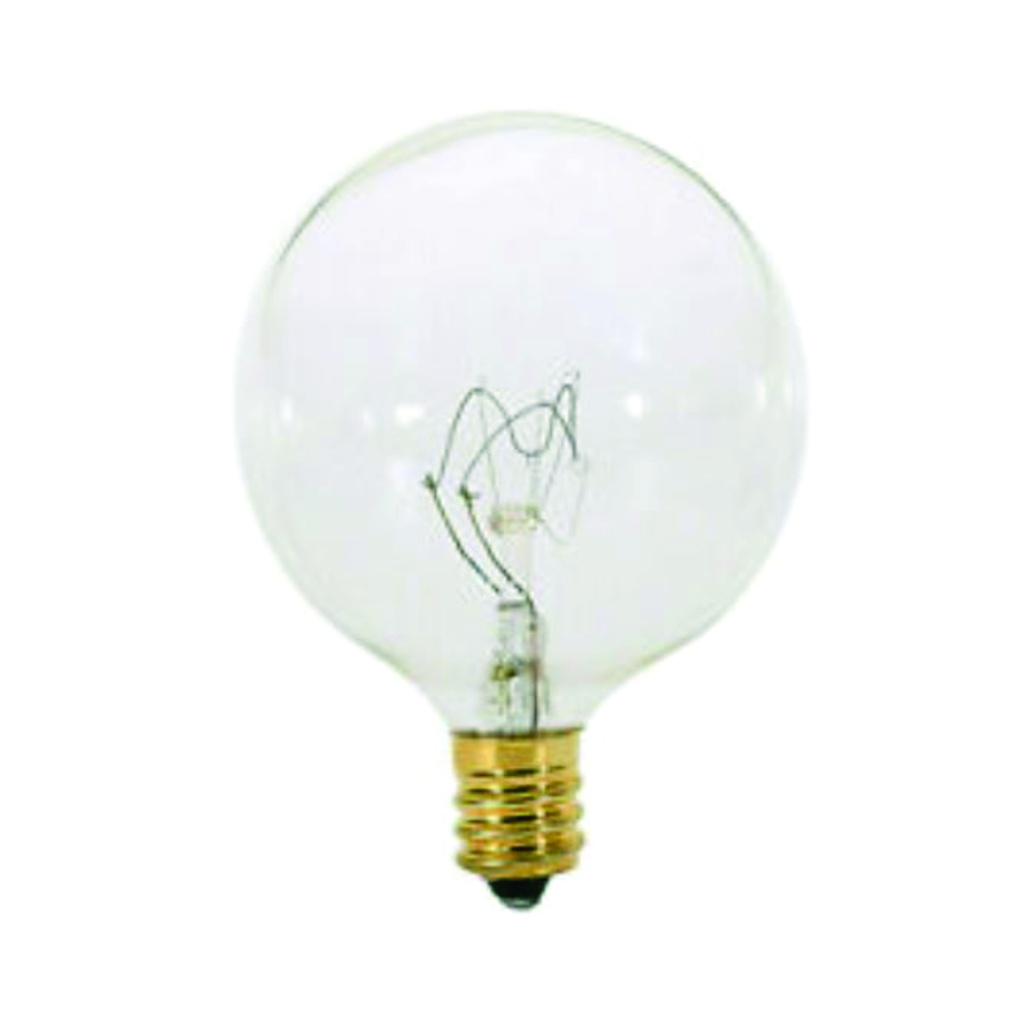 SYLVANIA Bombillo tipo globo claro 40W, 120V, rosca E12