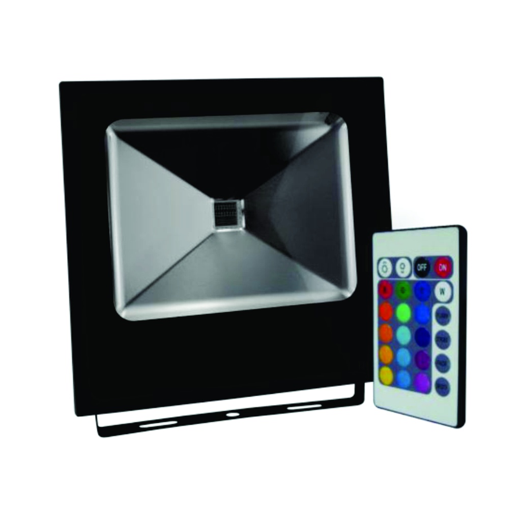 SYLVANIA Reflector LED JETA RGB 50W, 120-240V, IP65, incluye control remoto