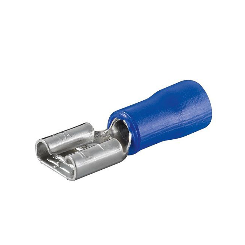 Terminal faston hembra pre-aislado nylon azul cable 1.5-2.5 mm²