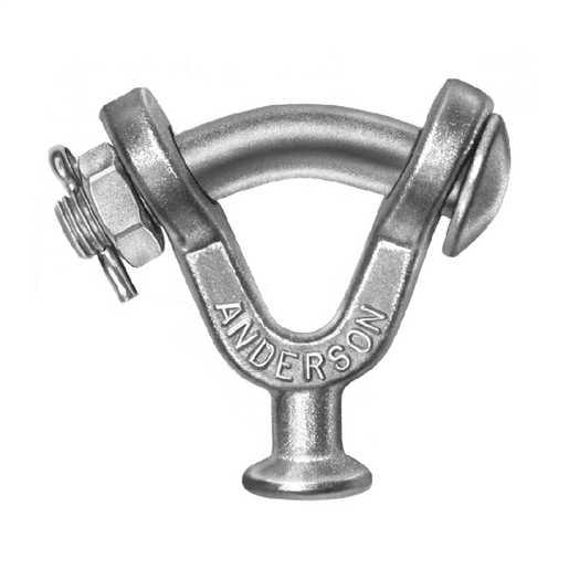 HUBBEL Horquilla Y-Clevis de bola para ANSI 52-3 y ANSI 52-5, galvanizada, tensión máxima hasta 30,000 lbs