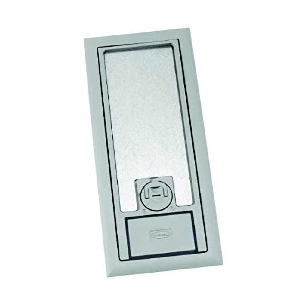 HUBBELL 3SFBCGYA Cubierta termoplástico para caja de piso, 3 service, 11– 7/8" x 5– 3/64", gris