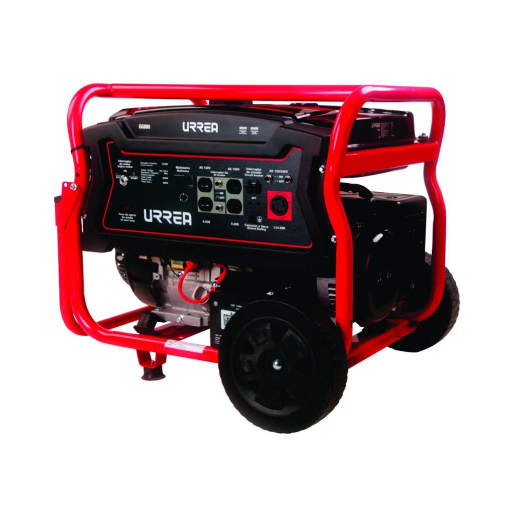 URREA Generador de electricidad a gasolina 9000W, 17 HP