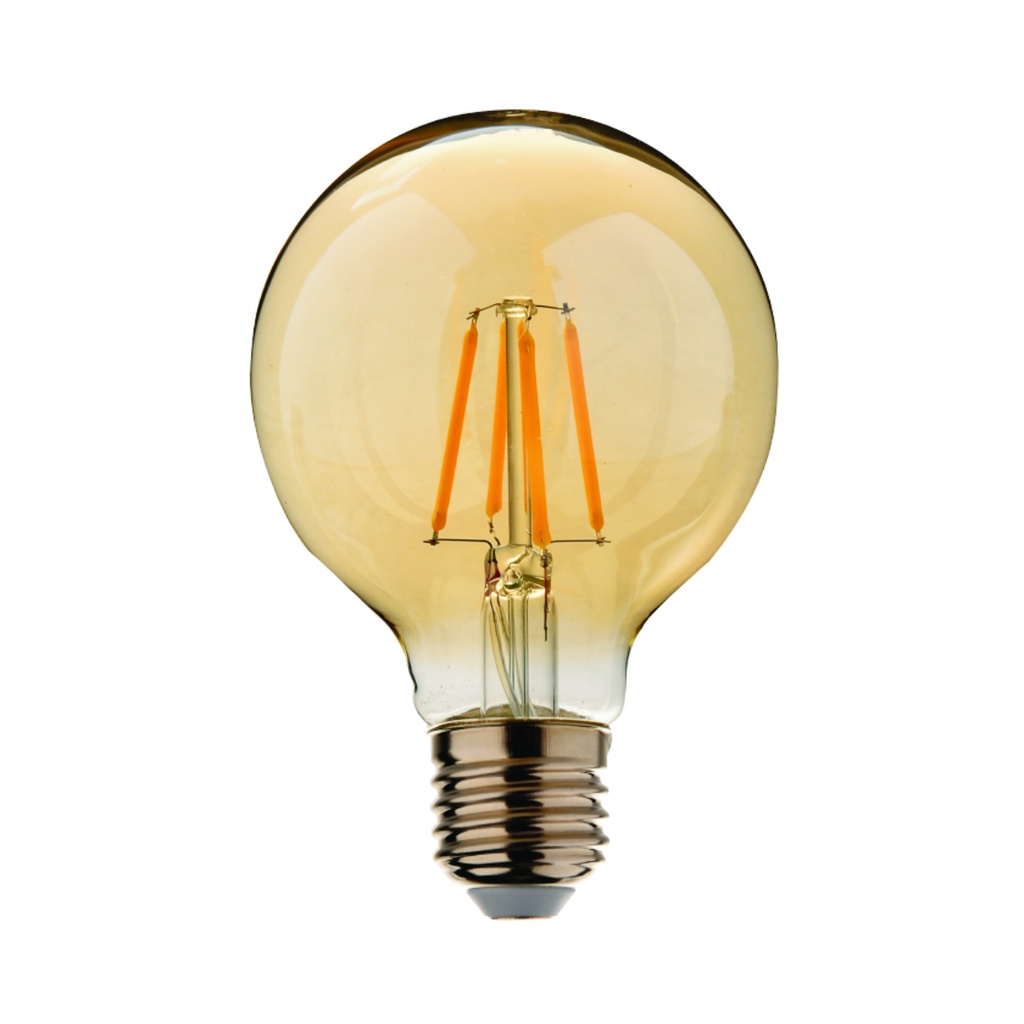 Bombillo LED Vintage G125, 6W, 800Lms, 100-240V, 2700K, 20,000hrs, E27, CE