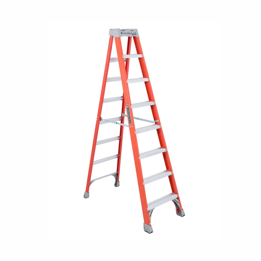 LOUISVILLE FS1508 Escalera de fibra de vidrio tipo "A" 8' 300lbs