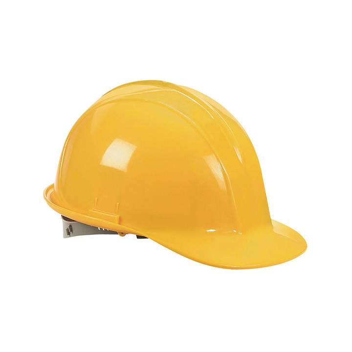 Casco protector amarillo de seguridad industrial