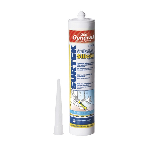 [HER.04.616] [113451] SURTEK Silicón de uso general negro 280 ml