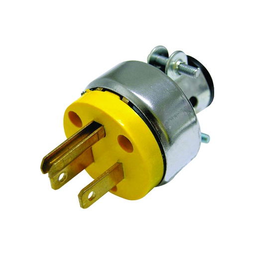 [WIR.03.627] [136507] SURTEK Enchufe de base de aluminio con abrazadera, 3P, 15A,127V