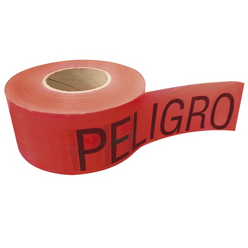 [HER.04.432] [137301] SURTEK Cinta para barricada roja "PELIGRO" de 304 metros