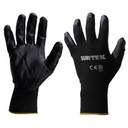 SURTEK Guantes de nylon con recubrimiento de nitrilo talla M