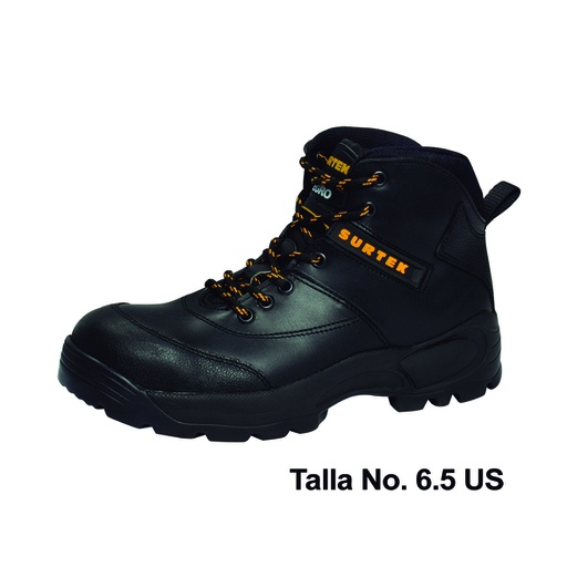 [HER.04.534] SURTEK Botas de seguridad negras con casquillo de acero talla 6.5 US