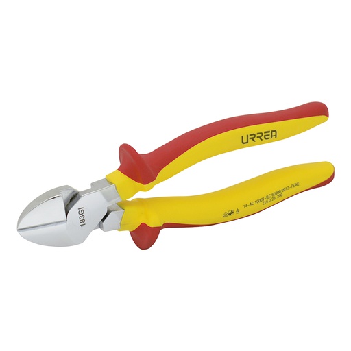 [HER.01.157] URREA Tenaza corte diagonal uso industrial de 6½" aislada hasta 1000V