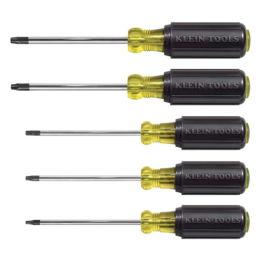 [HER.04.163] [19555] KLEIN Juego de 5 desarmadores tipo Torx con mango acojinado