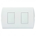 BTICINO Interruptor doble 15AMP blanco