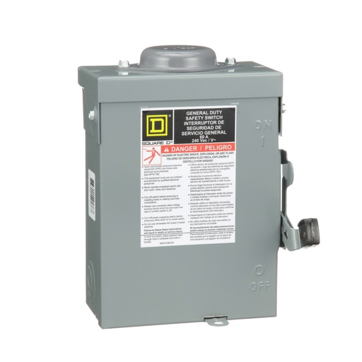 [DIS.01.912] Interruptor de seguridad DU322RB, 3P, 60A, 240V, Nema 3R