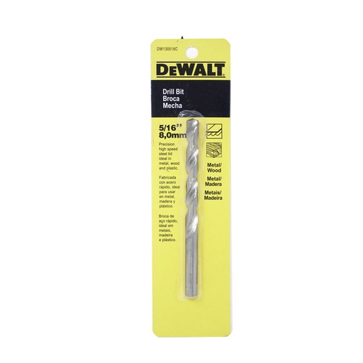 [HER.08.016] [DW130516C] DEWALT Broca HSS de 5/16"