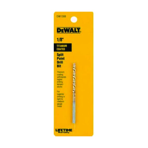 [HER.08.021] [DW1308G] DEWALT Brocas cubierta de titanio de 1/8"