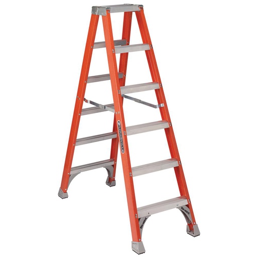 [HER.04.027] LOUISVILLE FM1506 Escalera de fibra de vidrio tipo "A" doble 6' 300lbs