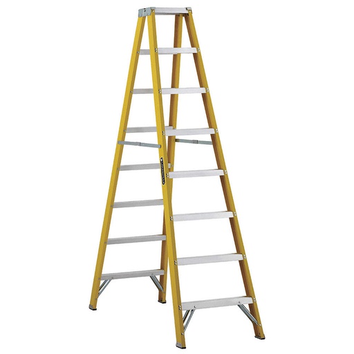[HER.04.096] LOUISVILLE FM2008 Escalera de fibra de vidrio tipo "A" doble 8' 250lbs