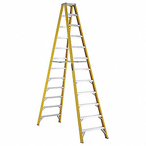 [HER.04.095] LOUISVILLE FM2012 Escalera de fibra de vidrio tipo "A" doble 12' 250lbs