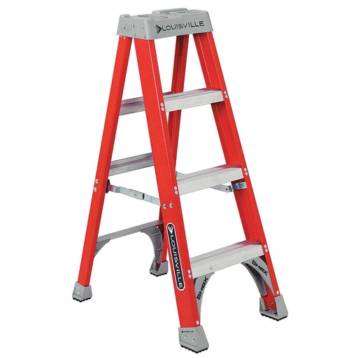 [HER.04.091] LOUISVILLE FS1504 Escalera de fibra de vidrio tipo "A" 4' 300lbs
