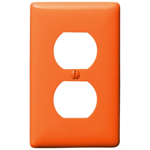 [WIR.03.285] [NP8OR] HUBBELL NP8OR Placa para interruptor doble de 1/8", 1 gang, naranja