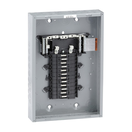 [DIS.01.081] [QO124L125G] Centro de carga QO124L125G, 125A, 1PH, 3W, 24SP, N1, gnd bar