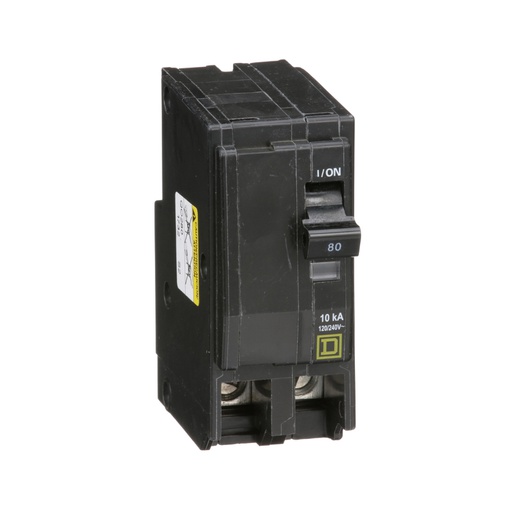 [DIS.01.352] [QO280] Breaker termomagnético de enchufar QO280, 2P, 80A, 120/240V, 10kA
