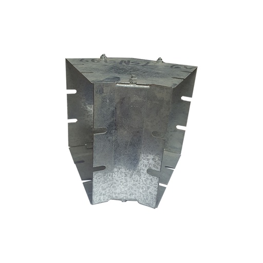 [CAN.11.050] [4445HSL-GV] Codo 45 ̊ galvanizado de 4" para ducto cuadrado