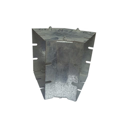 [CAN.11.050] Codo 45 ̊ galvanizado de 4" para ducto cuadrado