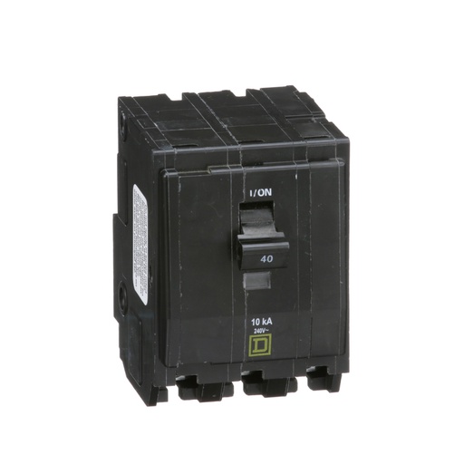 [DIS.01.358] Breaker termomagnético de enchufar QO340, 3P, 40A, 120/240V, 10kA