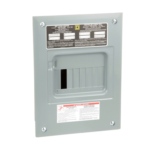 [DIS.01.760] [QO612L100F] Centro de carga QO612L100F, 100A, 1PH, 3W, 6SP, N1, flush cover