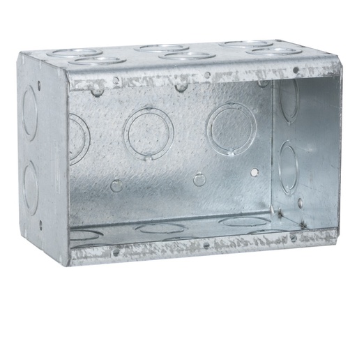 [CAN.01.025] [H3BD-3/4-1_UL] Caja de 3 Gang 8⅝"x4½"x2½" KO 4¾", 1¾", 6½"