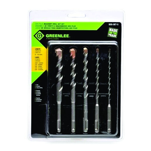 [HER.04.119] GREENLEE Kit de brocas para mampostería