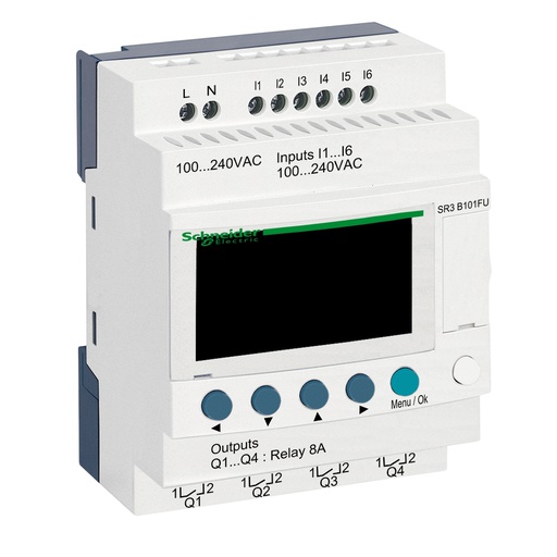 [AUT.07.059] Rele inteligente modular SR3B101FU, 100-240VAC, 6E/4S, Zelio Logic