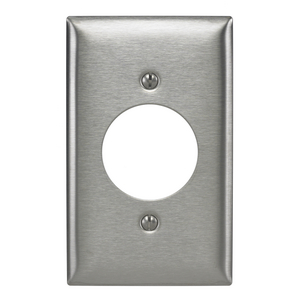 [WIR.03.215] [SS720] HUBBELL SS720 Placa interruptor sencillo 1.60", 1 gang, acero inoxidable