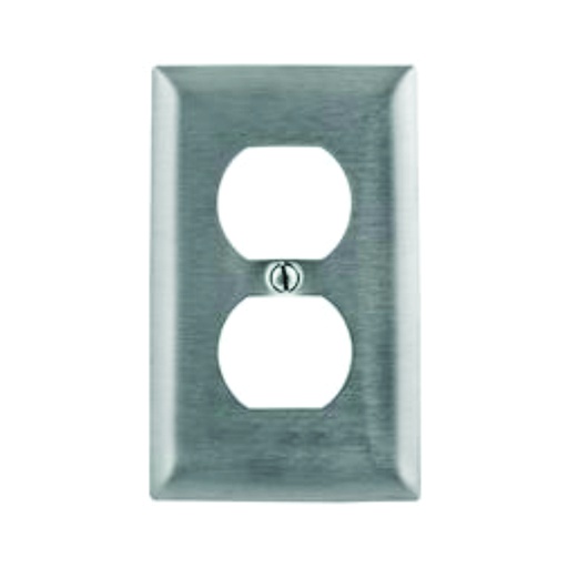 [WIR.03.283] [SS8] HUBBELL SS8 Placa para interruptor doble 1 gang, acero inoxidable