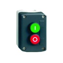 Caja de control XAL-D con 2 pulsadores, "''I'''' verde 1 NO, ''O'' rojo 1 NC, Harmony XALD